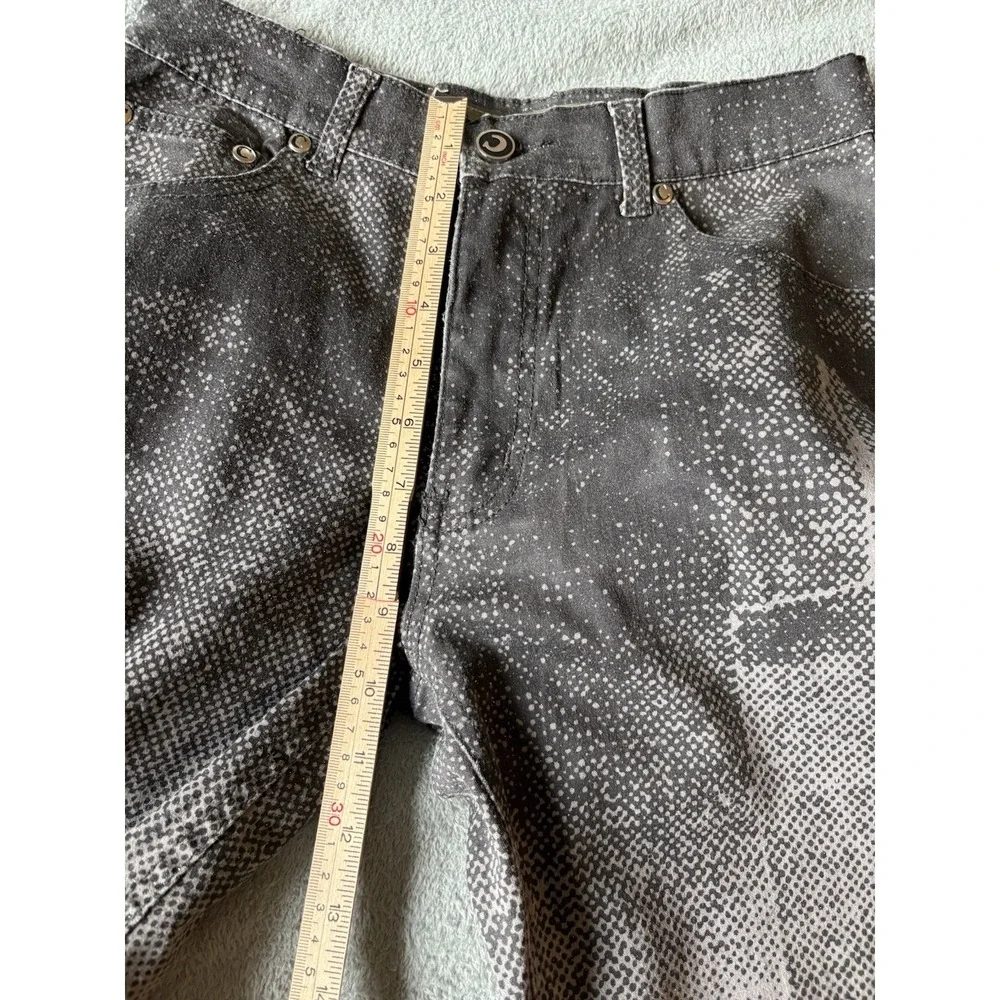 Y2K Vintage 90s‎ Rare CREST Jeans Gray City Artist Skyline Flare Women Sz 1/2